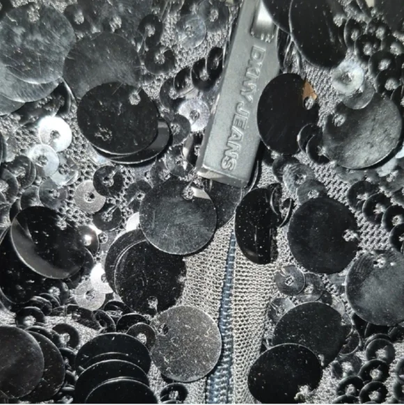 DKNY 🖤✨ Black Sequin Blouse - Picture 8 of 9